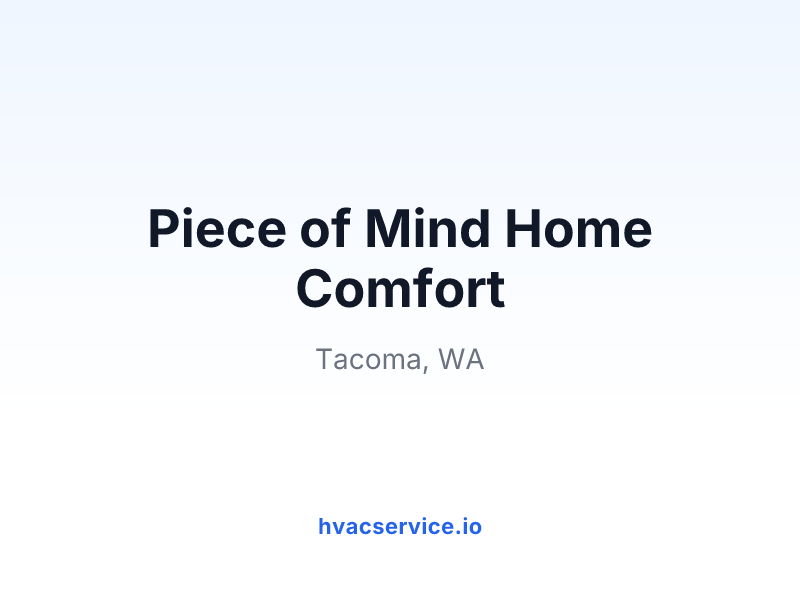 Piece of Mind Home Comfort