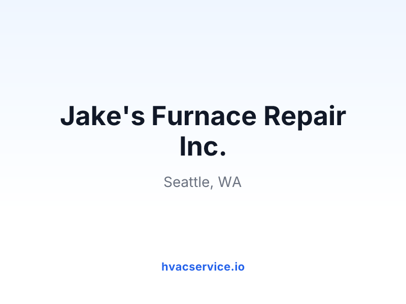 Jake's Furnace Repair Inc.
