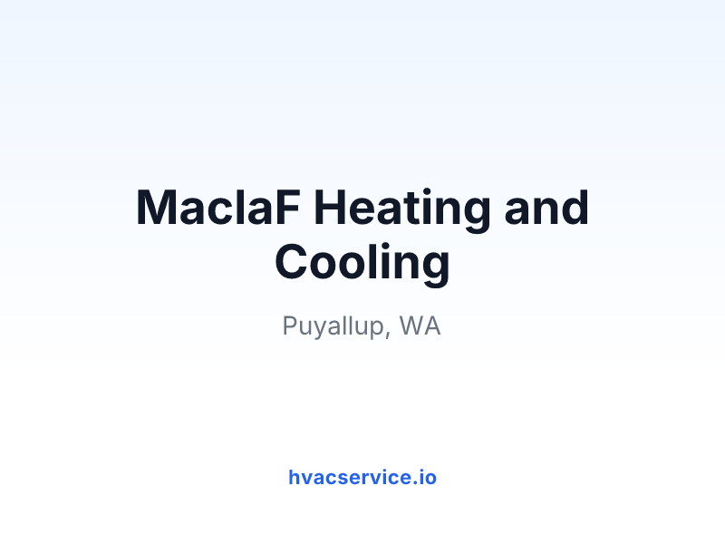 MaclaF Heating and Cooling