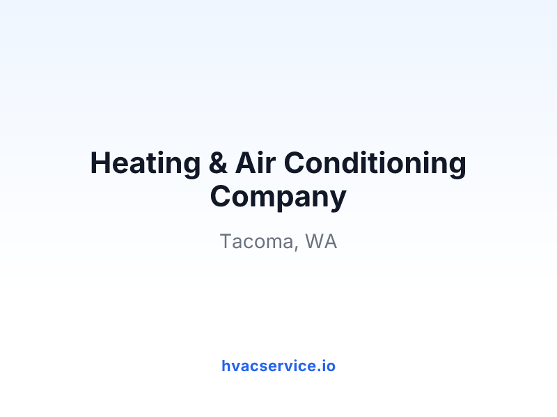 Heating & Air Conditioning Company