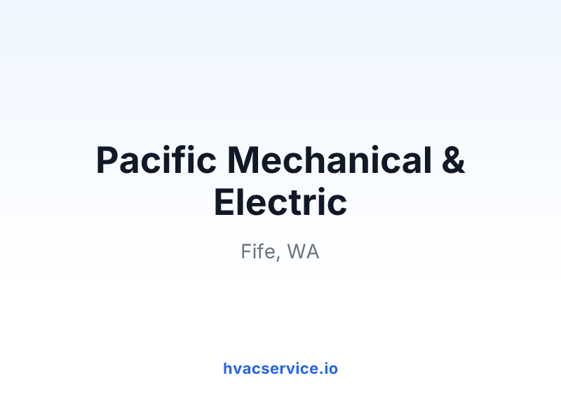 Pacific Mechanical & Electric