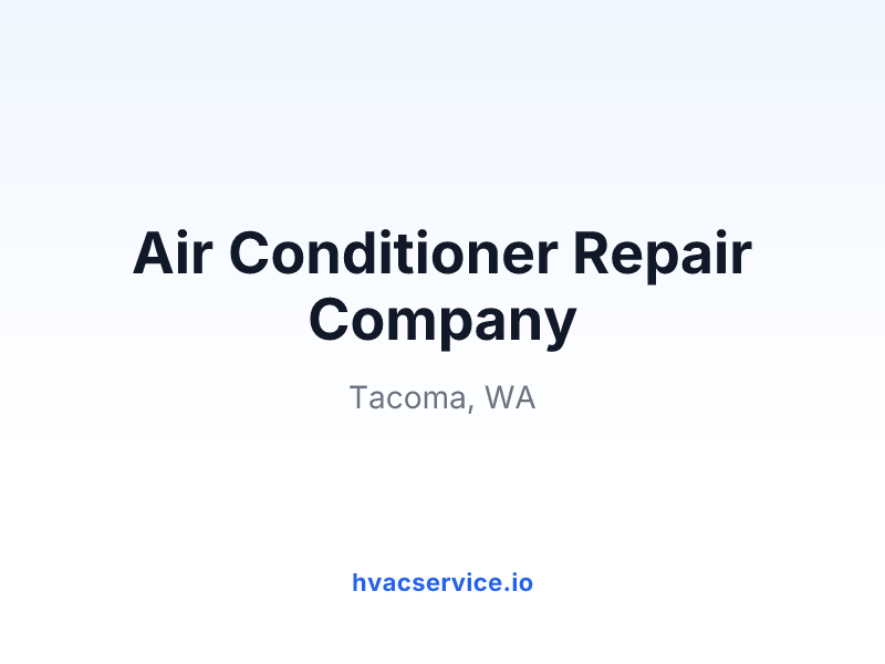 Air Conditioner Repair Company