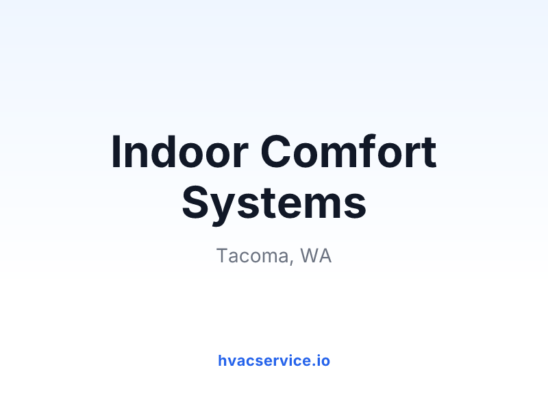Indoor Comfort Systems