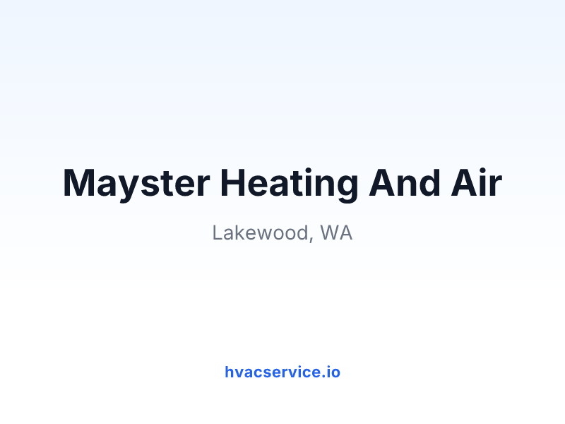 Mayster Heating And Air