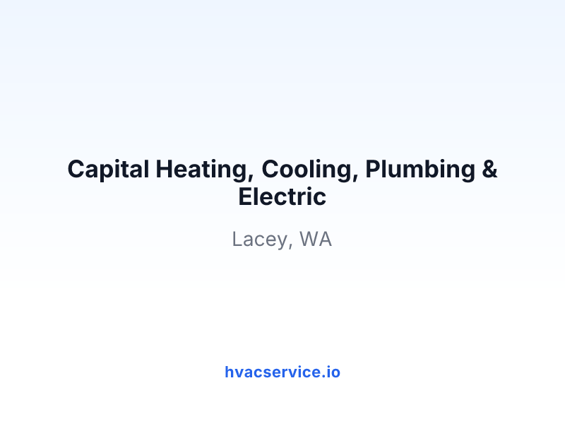 Capital Heating, Cooling, Plumbing & Electric