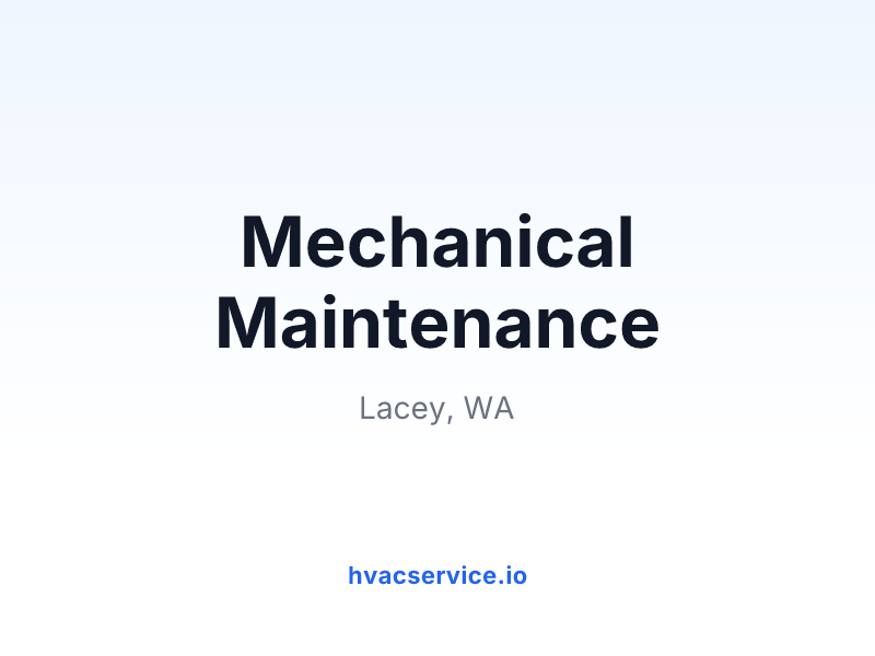 Mechanical Maintenance
