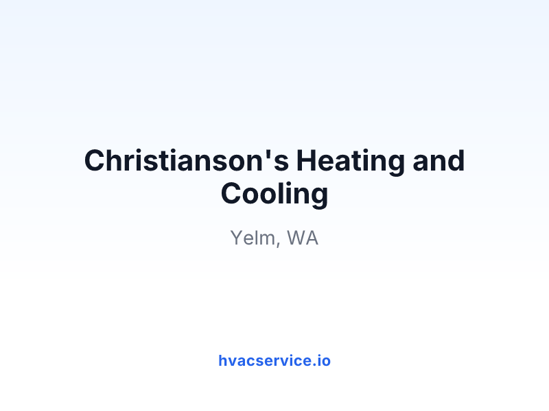 Christianson's Heating and Cooling
