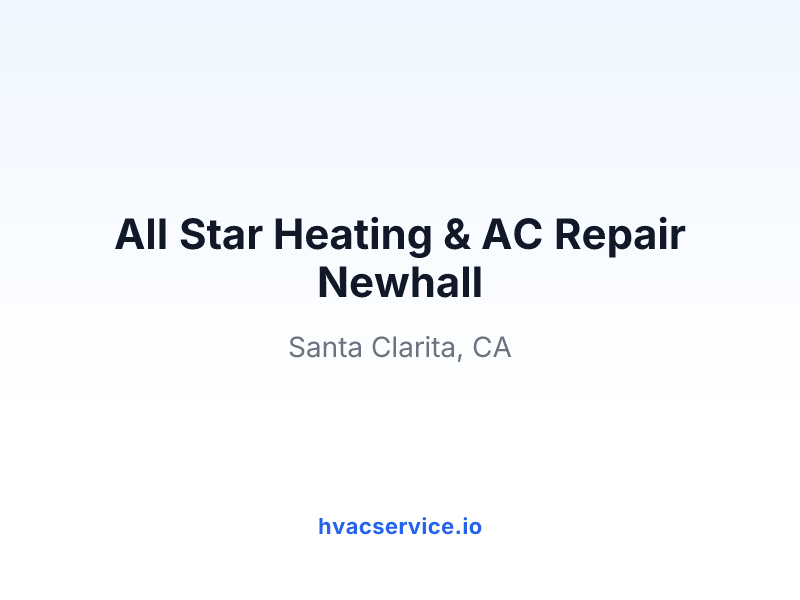 All Star Heating & AC Repair Newhall