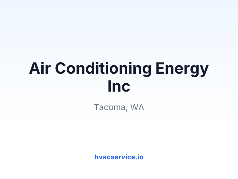 Air Conditioning Energy Inc