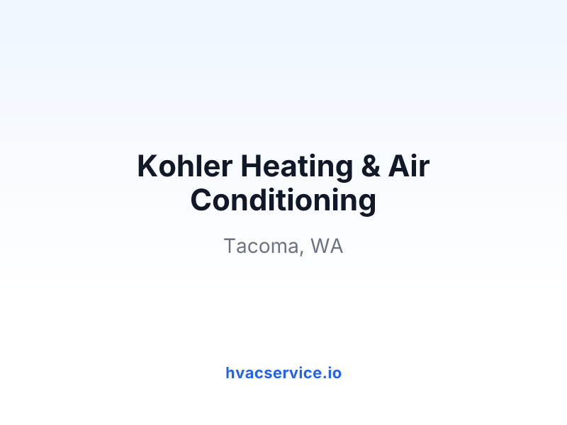 Kohler Heating & Air Conditioning