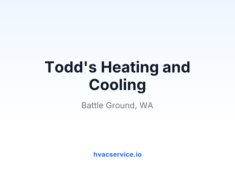 Todd's Heating and Cooling