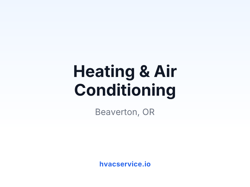 Heating & Air Conditioning