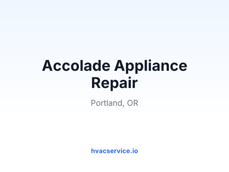 Accolade Appliance Repair