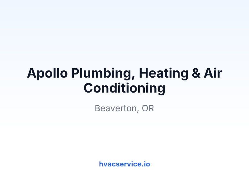 Apollo Plumbing, Heating & Air Conditioning