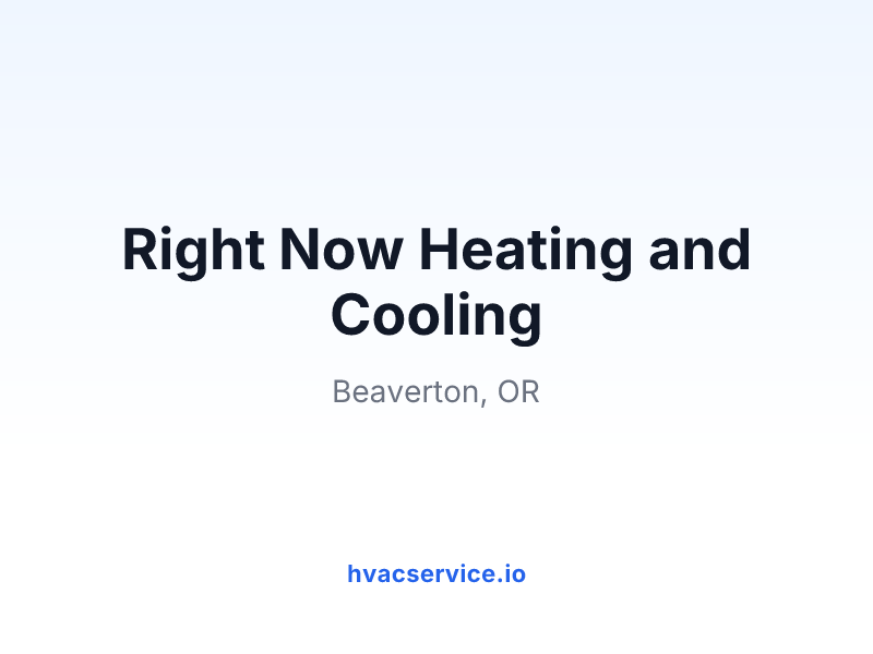 Right Now Heating and Cooling