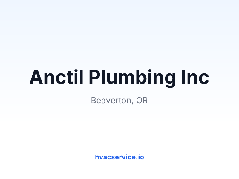 Anctil Plumbing Inc