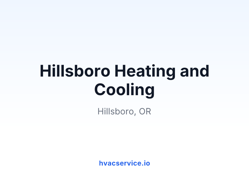 Hillsboro Heating and Cooling