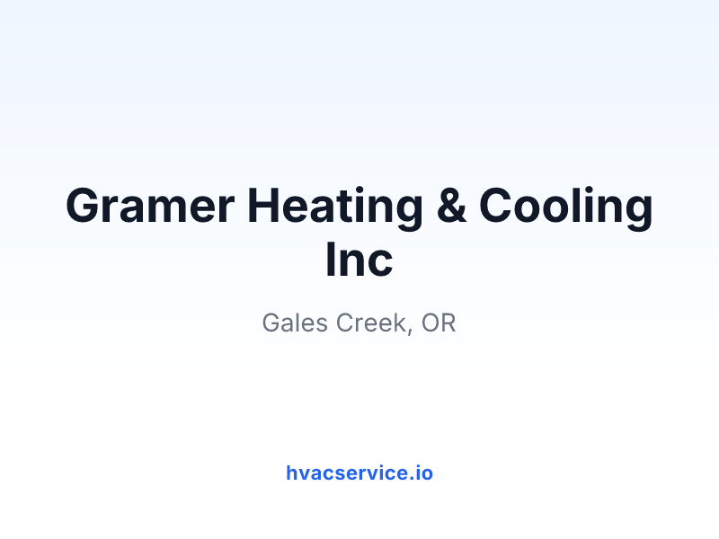Gramer Heating & Cooling Inc