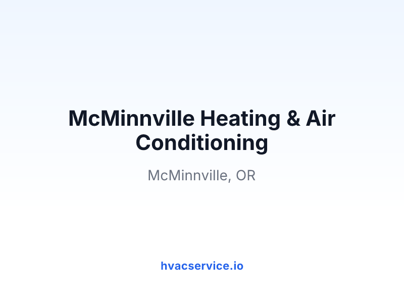 McMinnville Heating & Air Conditioning