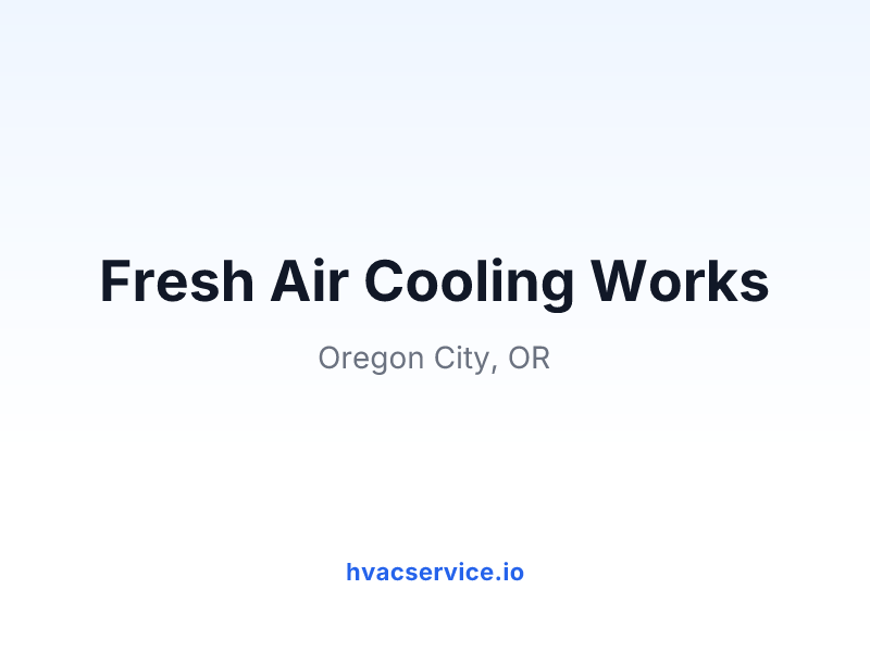 Fresh Air Cooling Works