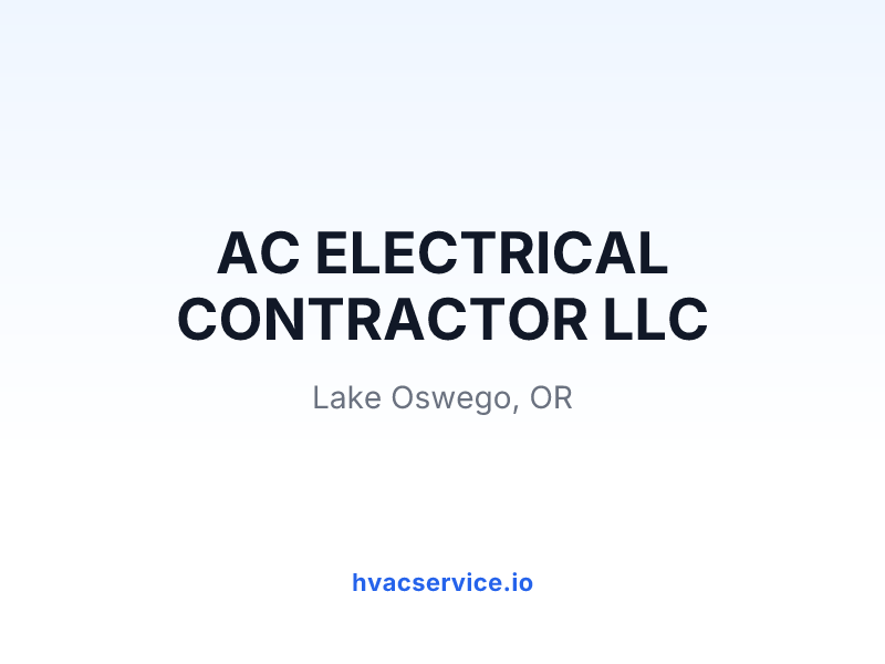AC ELECTRICAL CONTRACTOR LLC