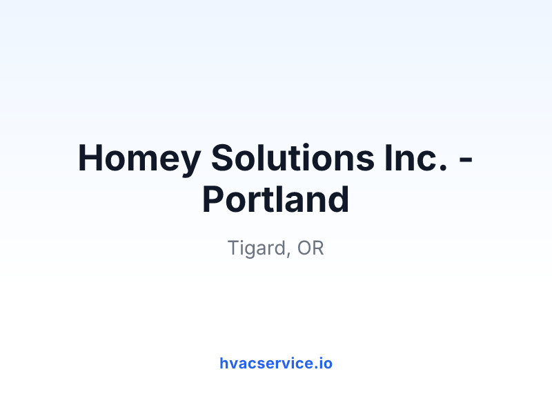 Homey Solutions Inc. - Portland