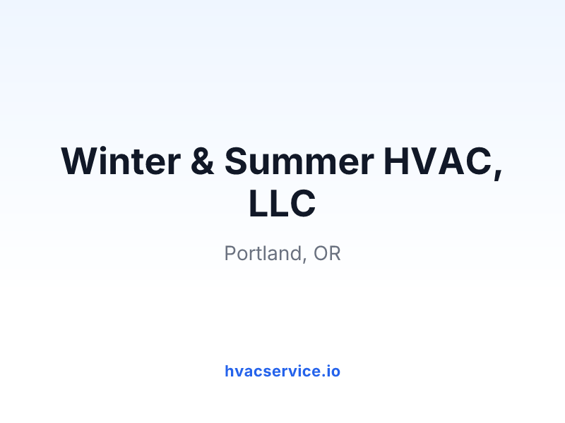 Winter & Summer HVAC, LLC