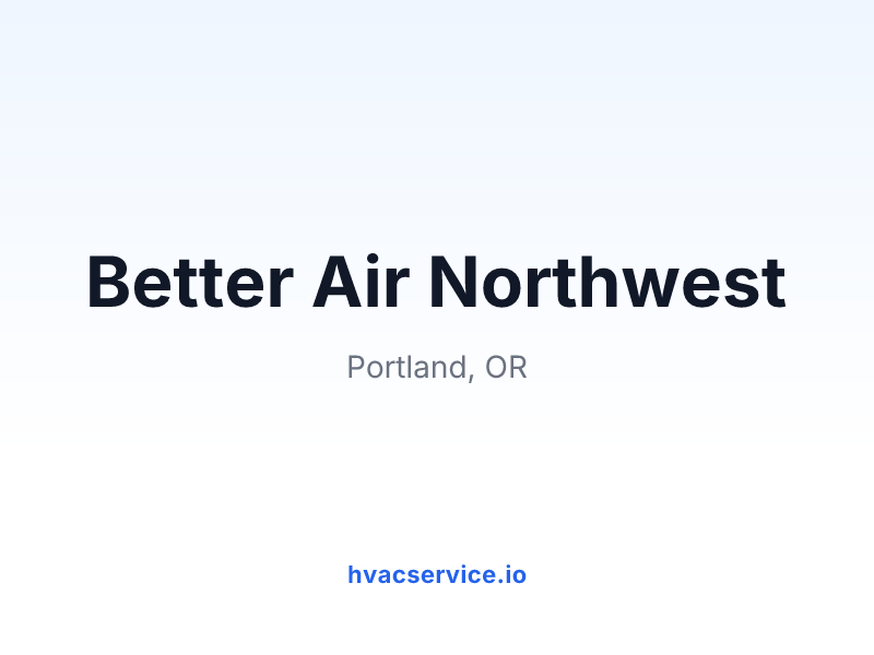 Better Air Northwest