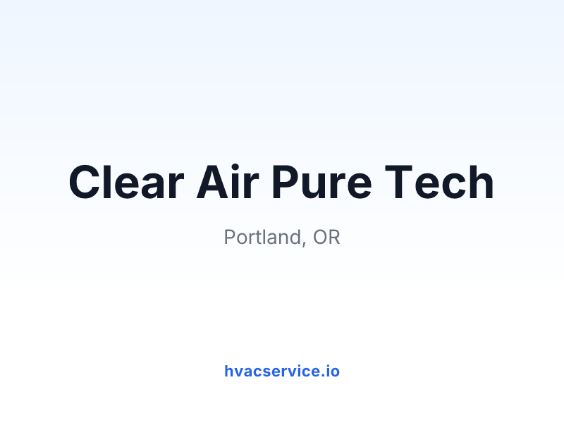 Clear Air Pure Tech