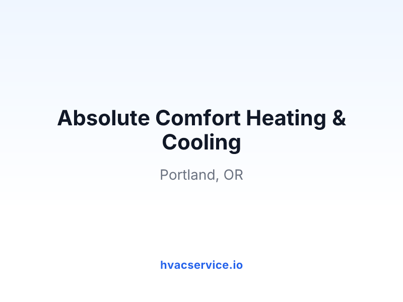 Absolute Comfort Heating & Cooling