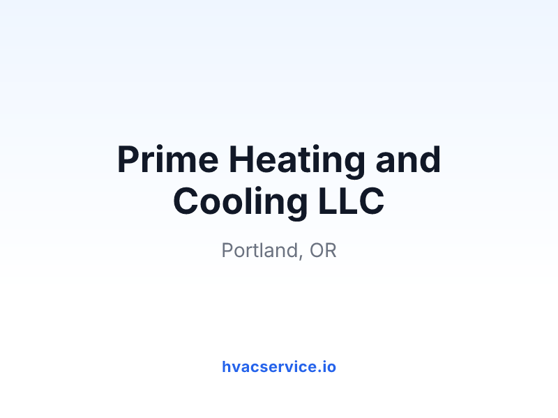 Prime Heating and Cooling LLC