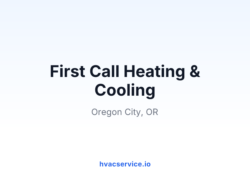 First Call Heating & Cooling