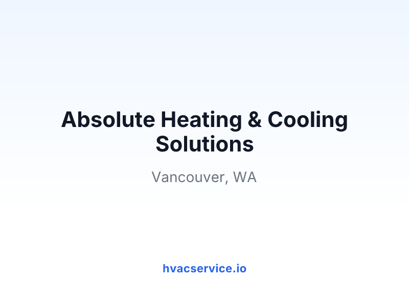 Absolute Heating & Cooling Solutions