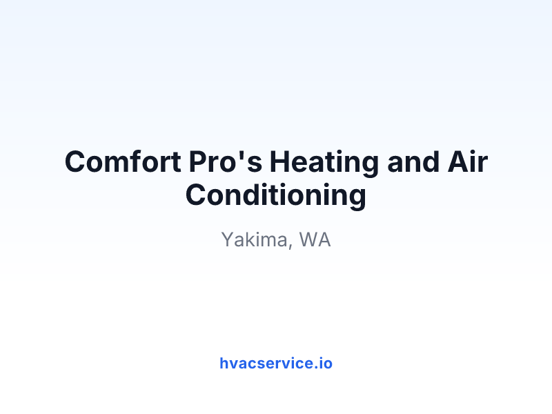 Comfort Pro's Heating and Air Conditioning