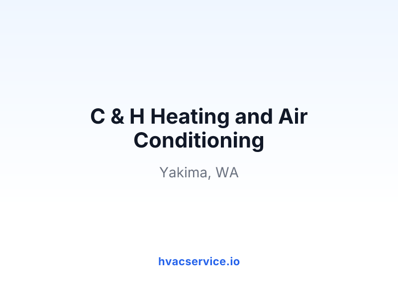 C & H Heating and Air Conditioning