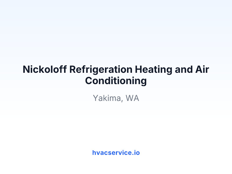 Nickoloff Refrigeration Heating and Air Conditioning