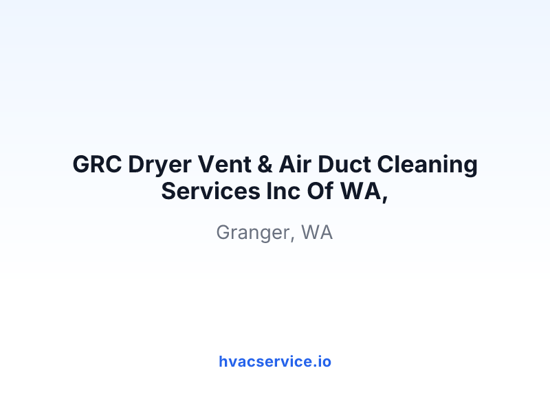 GRC Dryer Vent & Air Duct Cleaning Services Inc Of WA,