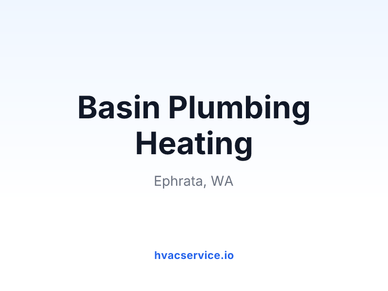 Basin Plumbing Heating