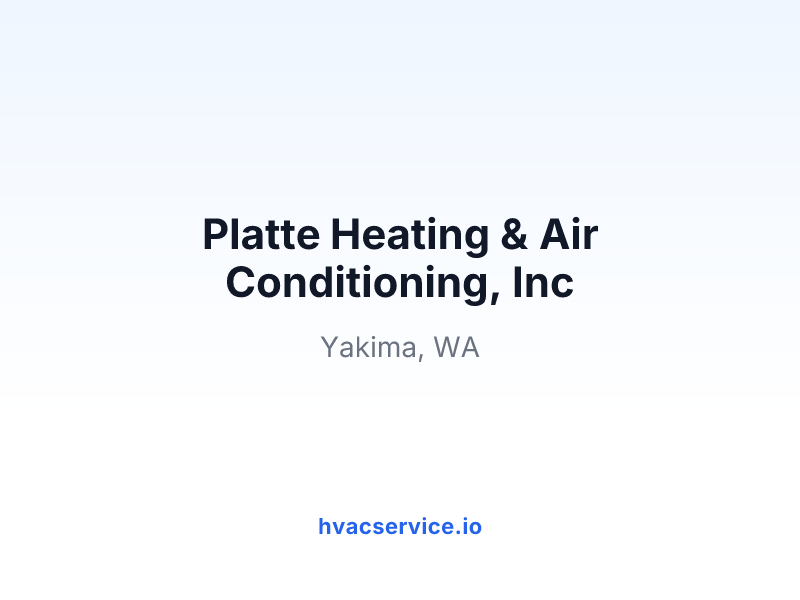 Platte Heating & Air Conditioning, Inc