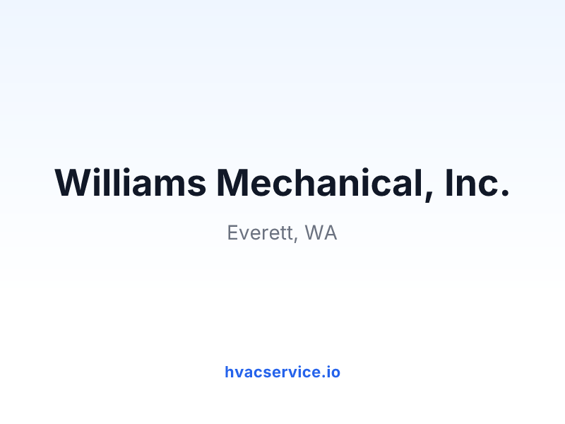 Williams Mechanical, Inc.