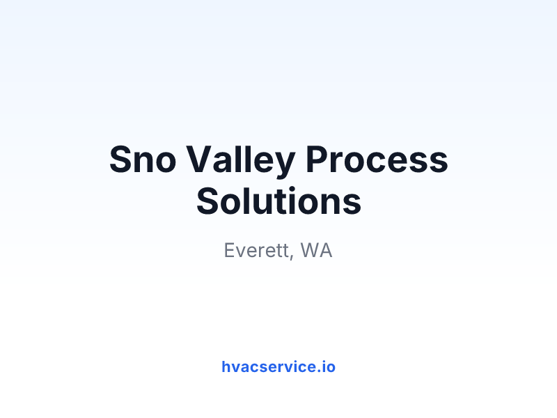 Sno Valley Process Solutions