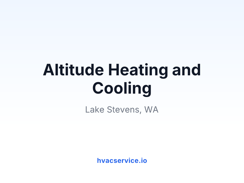 Altitude Heating and Cooling
