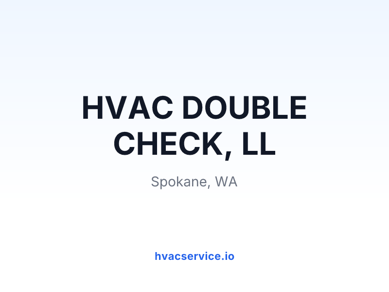 HVAC DOUBLE CHECK, LL