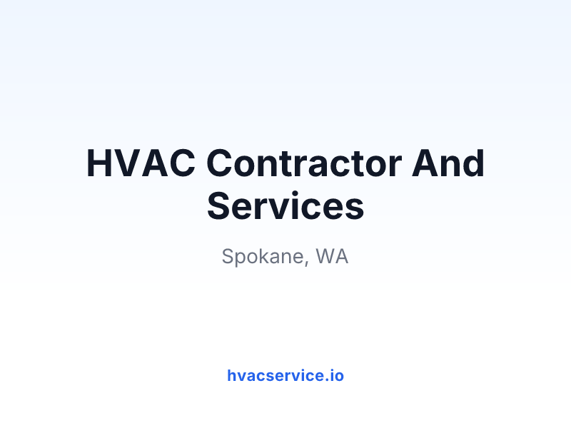 HVAC Contractor And Services