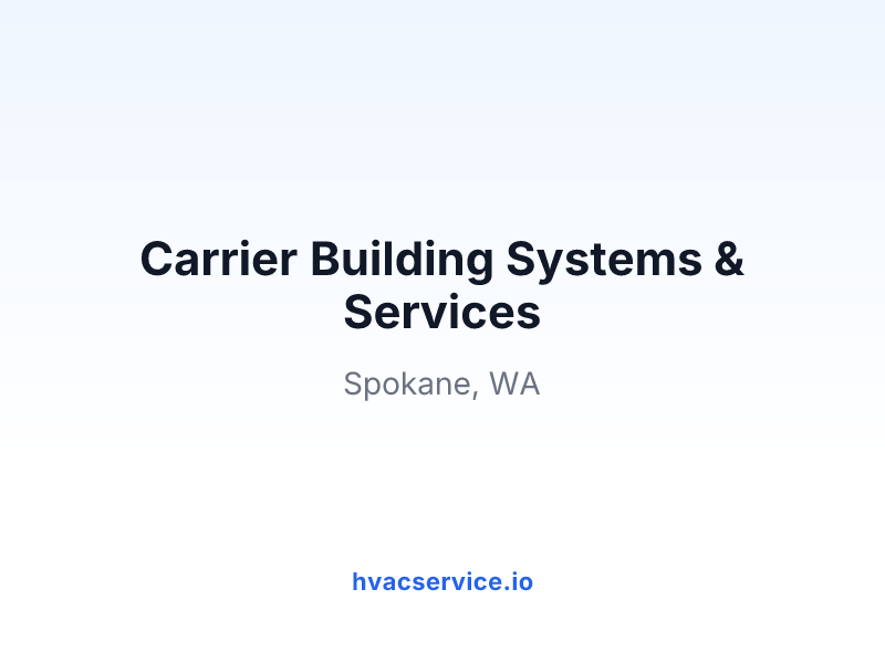 Carrier Building Systems & Services