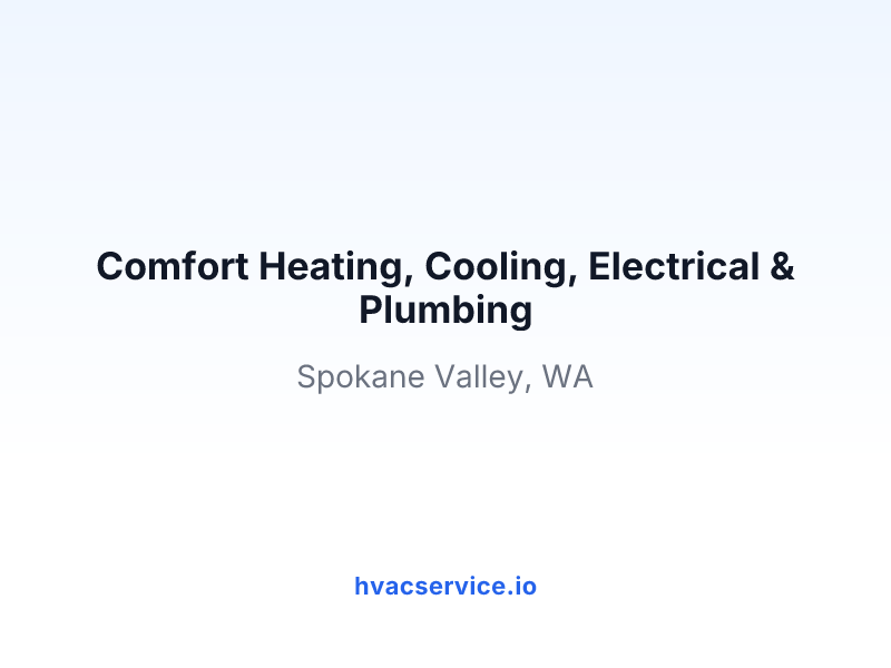 Comfort Heating, Cooling, Electrical & Plumbing