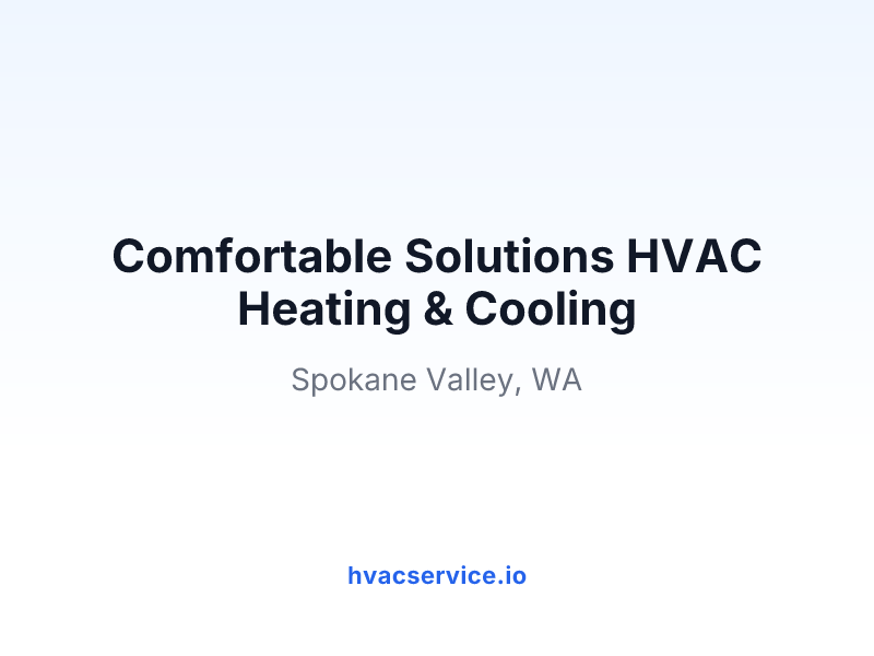 Comfortable Solutions HVAC Heating & Cooling
