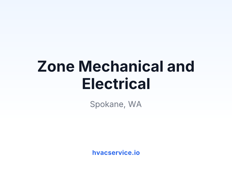 Zone Mechanical and Electrical