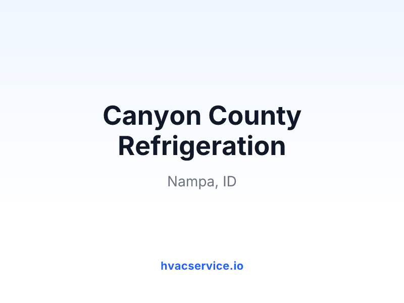 Canyon County Refrigeration
