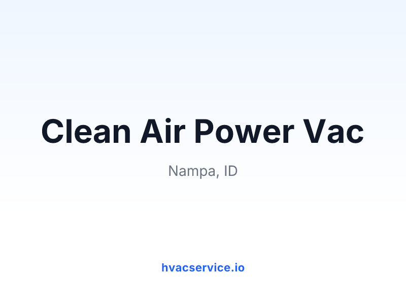 Clean Air Power Vac